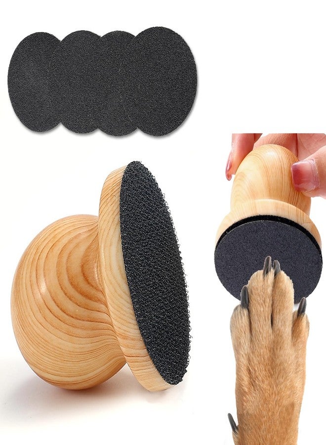 DAWZMR DAUNZMR Dog Nail File with 4 Pcs Replaceable Sandpaper, Nail Grinder Board for Dogs & Cats - Image 1